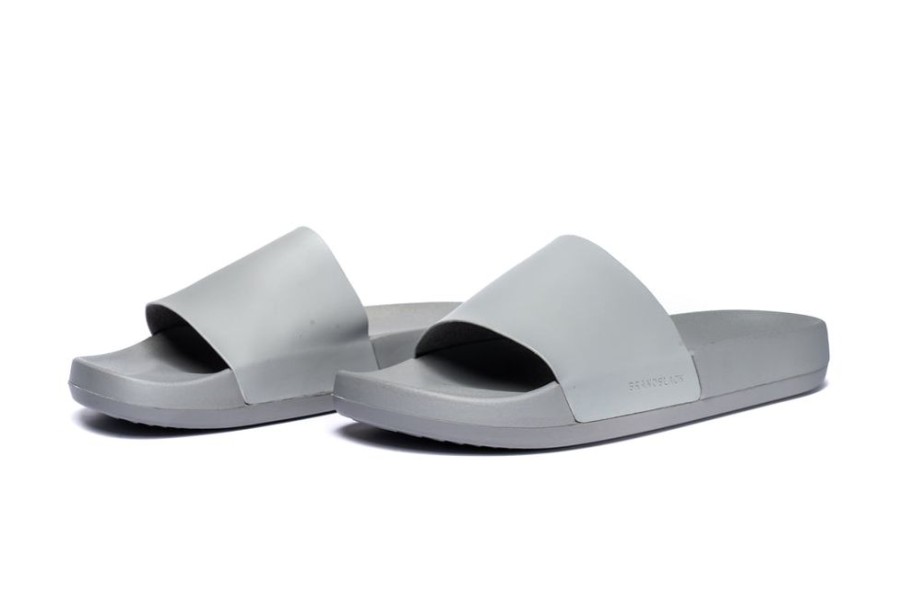 Men Brandblack | Men'S Kashiba-Lux Slides Grey