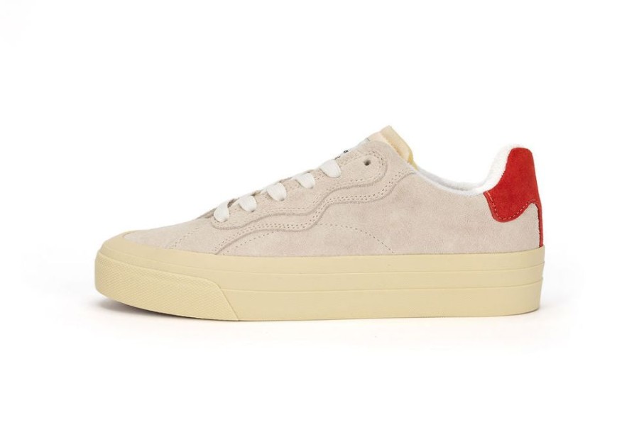 Men Brandblack | Men'S No Name Suede Off White Red