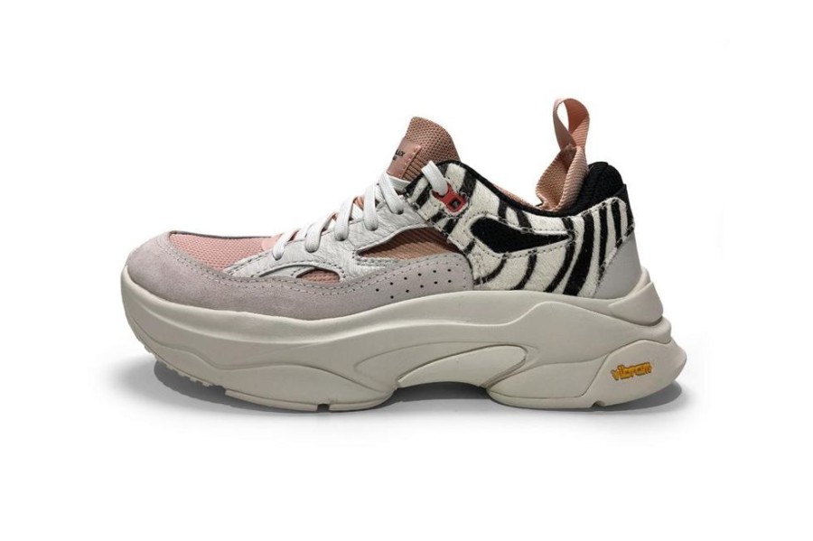 Women Brandblack | Women'S Saga 130 Pony White Pink Zebra